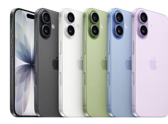 au U18向けキャンペーンのiPhone 17（黒・白・緑・青・紫の5色）